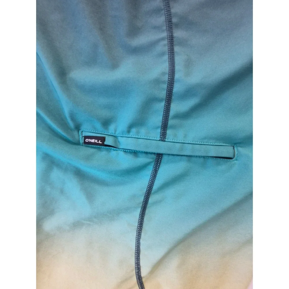 O'Neill Hyperfreak Ombre Board Shorts Stretch Teal Green Men's 44